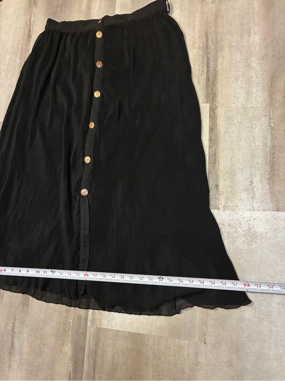 Fun & Flirt Black Button-Front Maxi Skirt - Picture 4 of 7